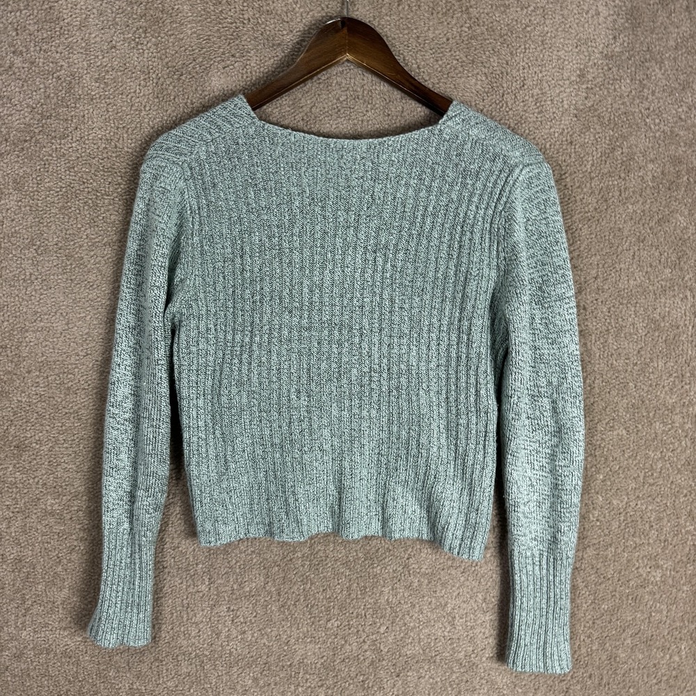 C/MEO Collective‎ Sweater Womens Small Surplice Wrap Ribbed Knit Long Sleeve - Picture 8 of 9